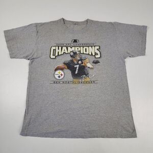 Vintage 2000’s Pittsburgh Steelers T Shirt Big Ben Roethlisberger Graphic Size L